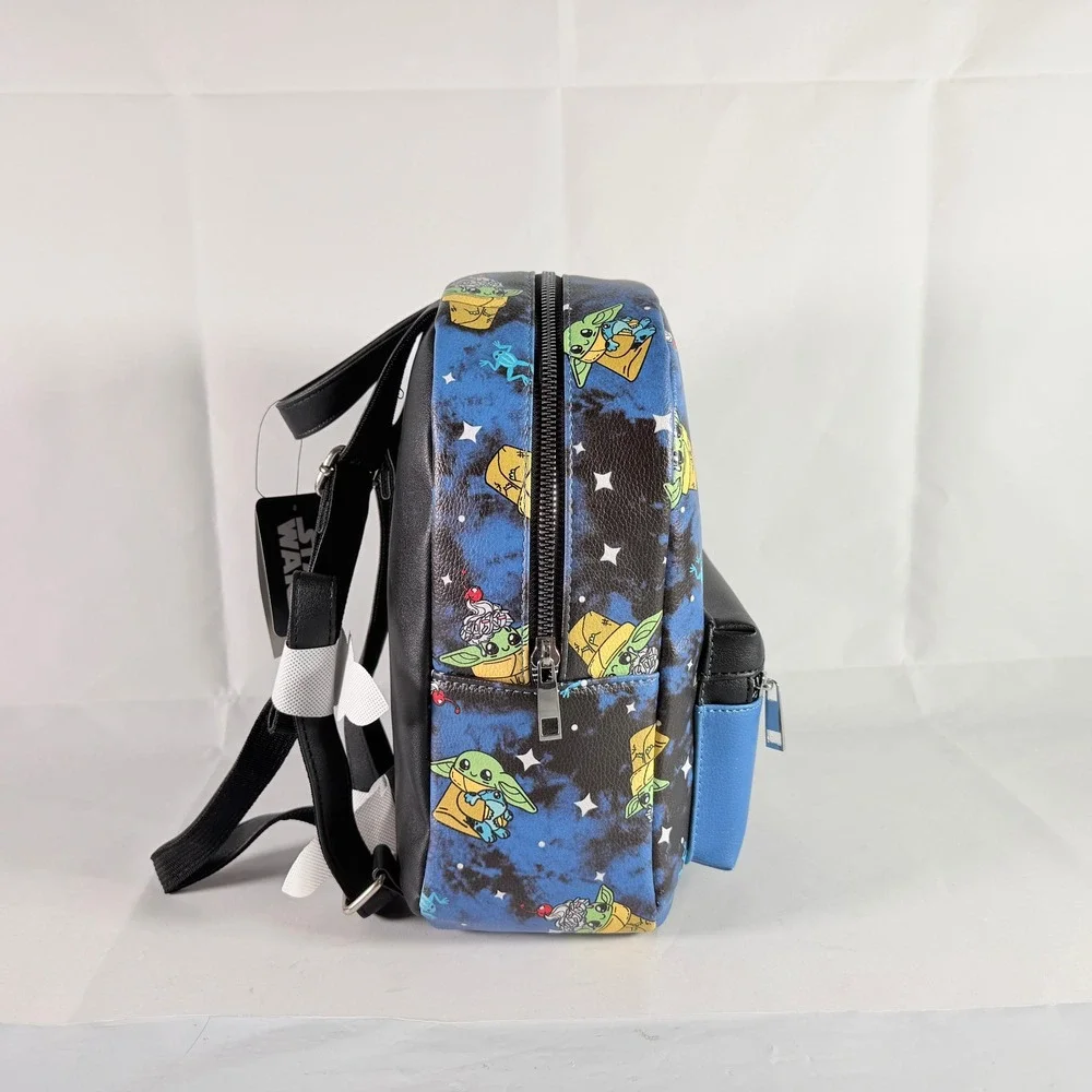 Star Wars Mandalorian Grogu Frog Dessert Galaxy Mini Backpack NWT